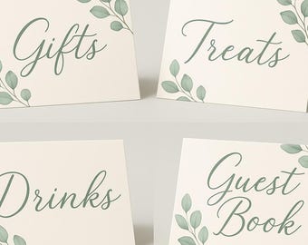 Kit de Convite Baby Shower Elegante – Editável em Canva – Descarga Instantánea