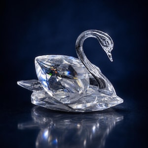 Swarovski Crystal Figurines Swans - Etsy