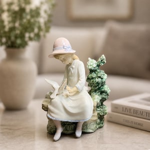 Lladro on Bench - Etsy