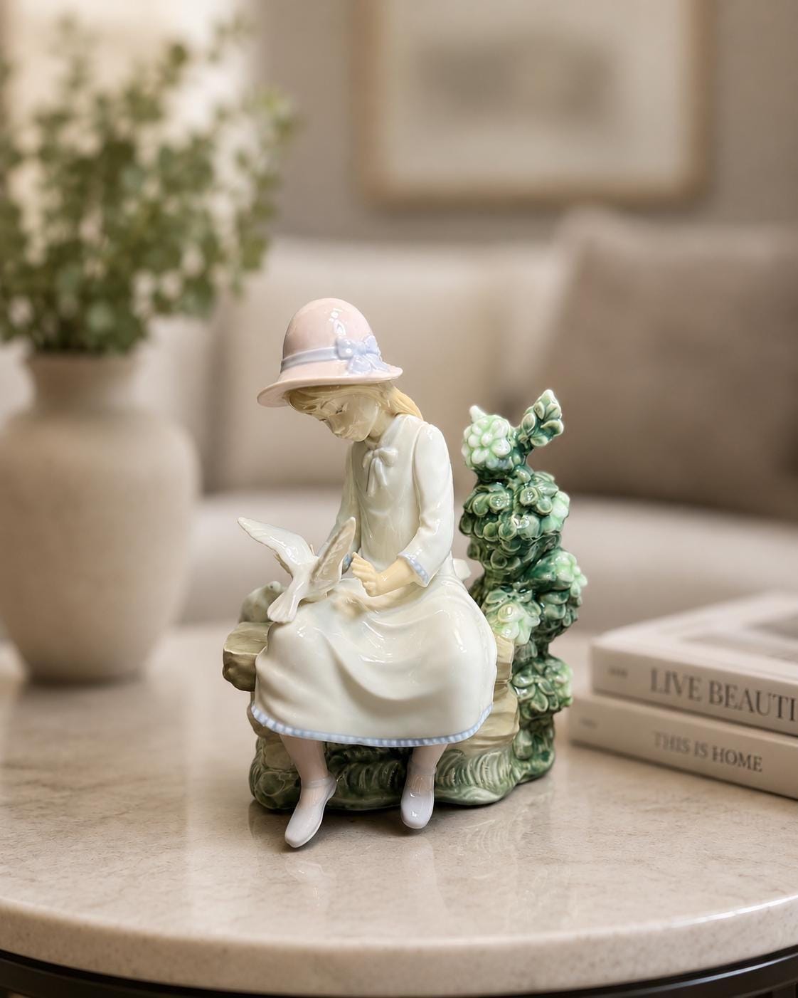 Lladro on Bench - Etsy