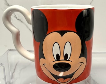 Disney Mickey Mouse Oversized Coffee Mug Monogram Int’l 33782 Curved Handle Disney Kitchenware  4.5" Ceramic Mug