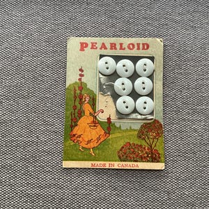Antique Collectible 1940s -1950s Little Buttons on Card Made in Canada