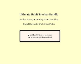 Sistema digital de planificación y hábitos definitivo / Planificador digital de seguimiento para iPad / GoodNotes PDF