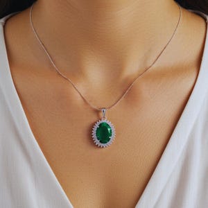 Emerald CZ Earring Necklace Jewellery Set, Bridal Necklace Earrings Antique Jewellery Set, Statement necklace, Engagement, Bridesmaid