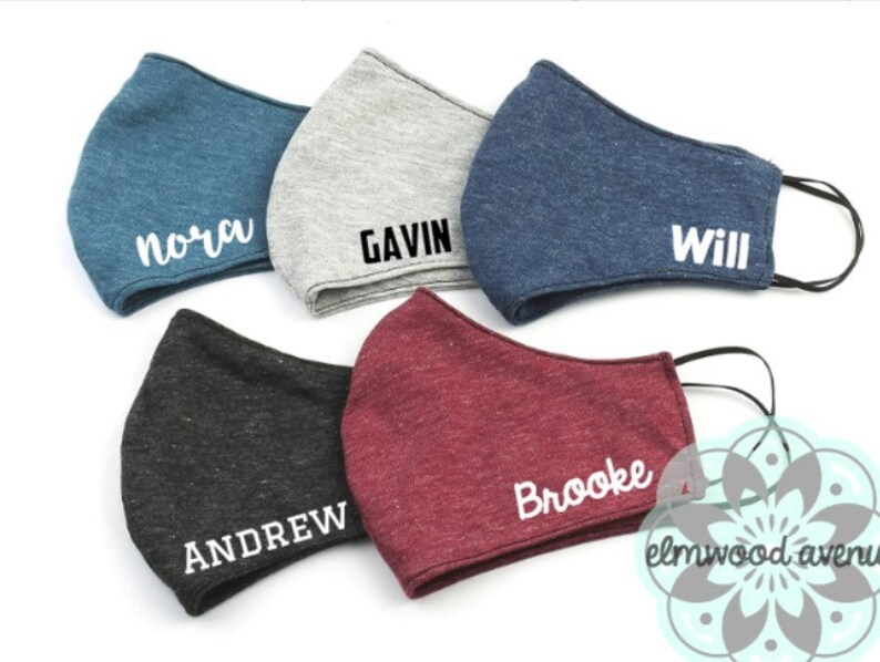 Iron on Name Decal for Cloth Face Mask Kids Face Mask Names Etsy