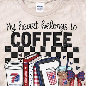 Coffee Lover Shirt, Cozy Graphic Tee, 7 Brew Aesthetic TShirt, Unisex Casual Top