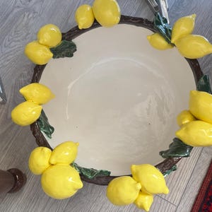 lemon ceramic bowl,handmade pottery, mediterranean decor,kitchen centerpiece,lemon kitchen,ceramic lemon,summer decor,unique handmade gift