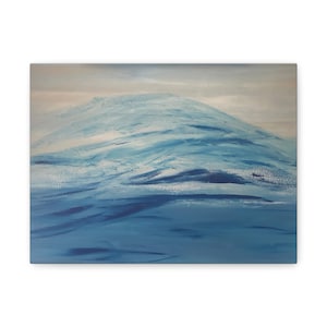 Ocean Waves Canvas Art Print, Abstract Sea Wall Decor, Beach House Artwork, Nautical Home Decor, Coastal Decor, Blue Wall Art