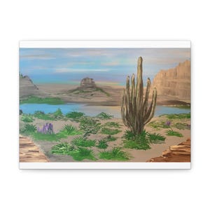 Desert Landscape Wall Art, Canyon Decor, Nature Canvas Print, Southwestern Home Decoration, Gift for Nature Lovers