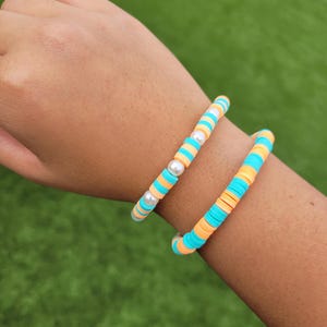 Peachy Dream Clay Bead Bracelet Set