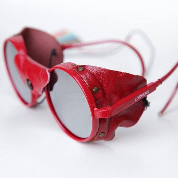 Vintage Tortoise Steampunk Sunglasses Glossy Lust Red/ Mirror by Polaroid . Coupons Apply.