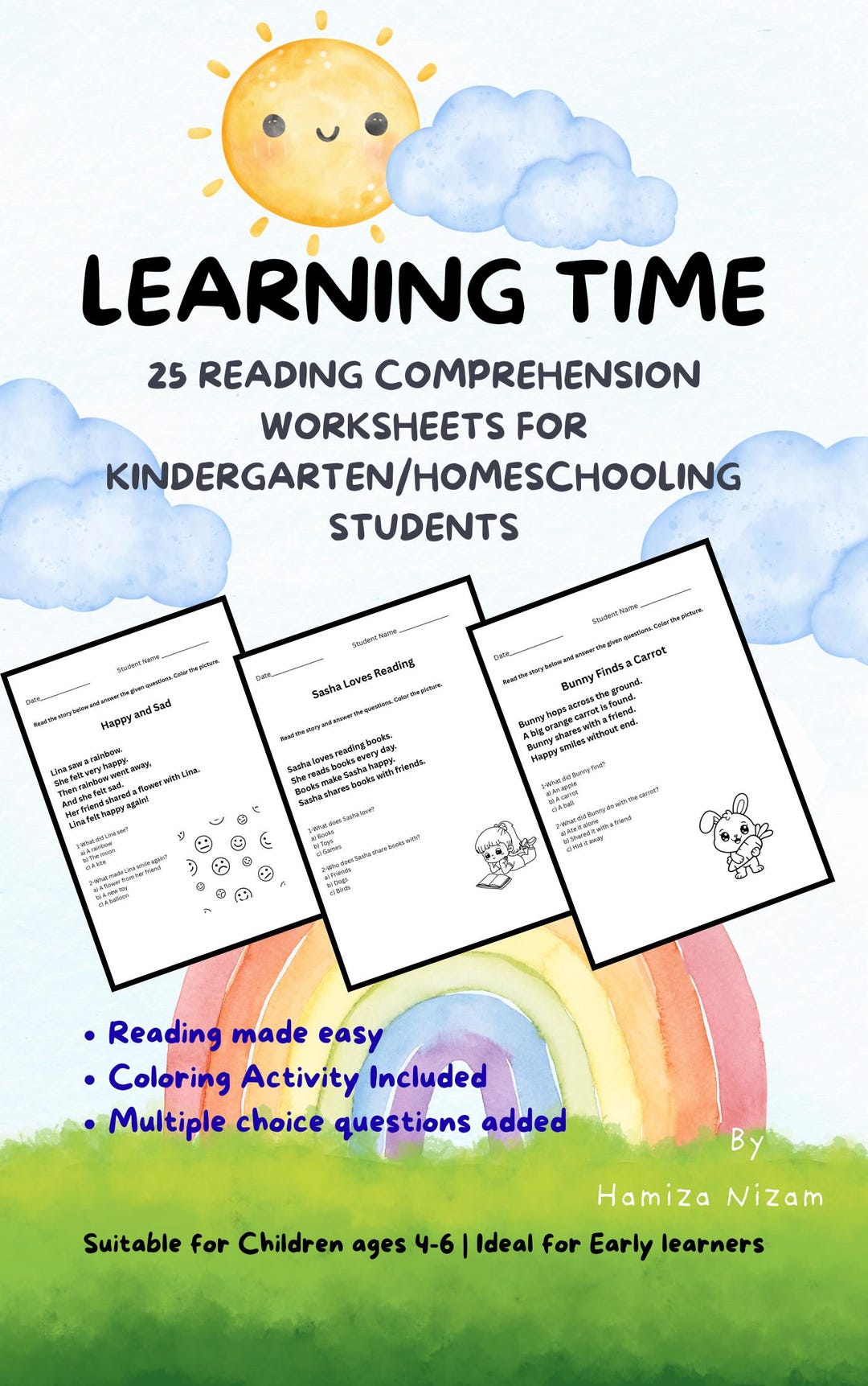 25 Printable English Comprehension Worksheets for Children Ages 4-6