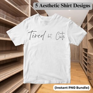5 Funny Shirt Design PNGs - Sarcastic Quotes Bundle for POD & Cricut Aesthetic High-Res T-Shirt Graphics (300 DPI, Instant Download PNG