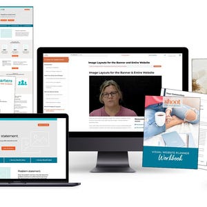 Visual Website Content Planner + Workbook, Checklists, Starters & Examples