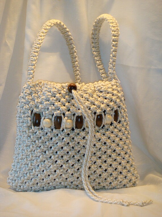 Pattern Drawstring Macrame Purse Etsy