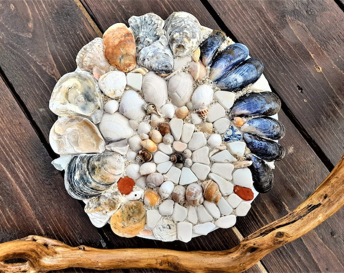 Wall Art / Wall Deco / Sea Art Mosaic / Shell Art / Wall | Etsy