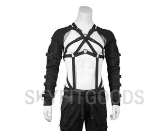 Techwear tactisch borstharnas met modulaire armmouwen, cyberpunk Urban Ninja Utility-vest