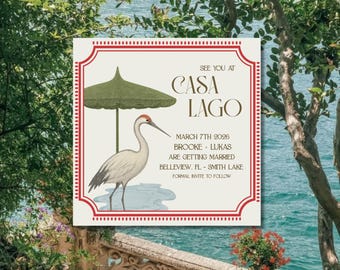 Italian Wedding Save the Date Template | Wedding Save the Date | Editable Canva Save the Date | Instant Download