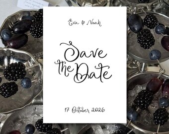 Minimalist Save the Date Template | Elegant Wedding Save the Date | Editable Canva Save the Date | Printable Wedding Save the Date Template