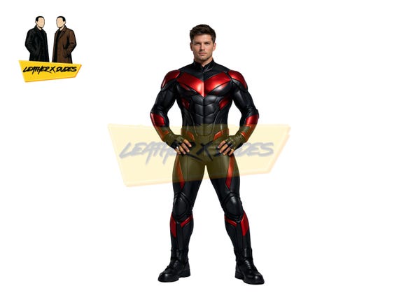 Leather Superhero Cosplay Commission | Night Anime Cosplay Custome Costume | Full Body Leather Armor Latex Catsuit | Handmade Motorbike Suit