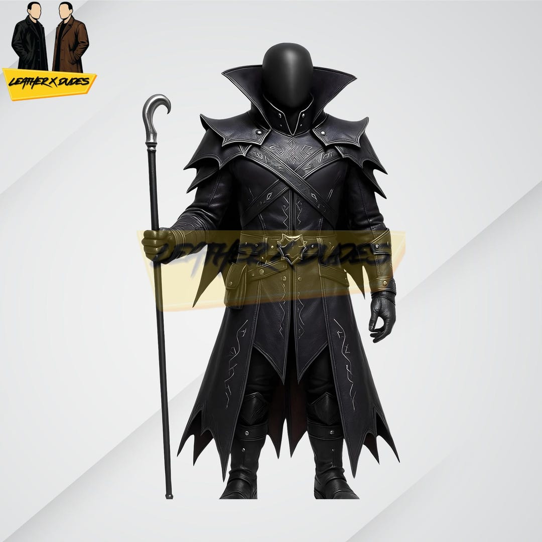 Goth Rumi Dark Mage Leather Costume | Gothic Wizard Rumi Cosplay Outfit | Fantasy ...