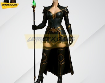 Women Fantasy Leather Female Larp Armor Costume | Gothic Warrior Cosplay Outfit | Medieval Style Bodysuit | RPG LARP Costume Armor