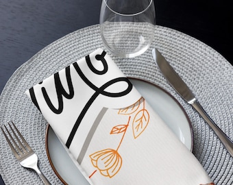 Juego de servilletas de tela GIVE THANKS