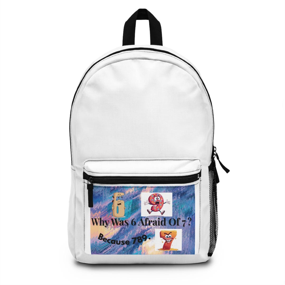 Funny Math Joke Backpack | Cartoon Numbers, School Bag - Etsy