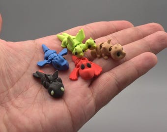 Mini HTTYD Dragon Set- Toothless, Stormfly, BarfBelch, Hookfang, Meatlug 3d Poseable Print Figure
