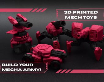 Crimson Eclipse Mech Collection- 3d Printed Collectible Machines | Choose Individual Model or Full Faction Pack