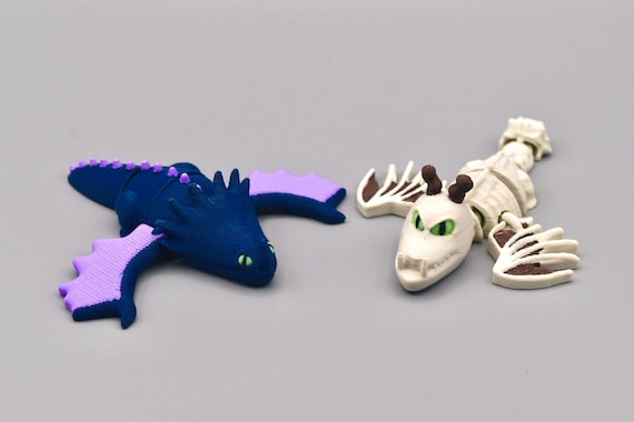 HTTYD Flexi Dragon Mini Figures: Boneknapper & Skrill