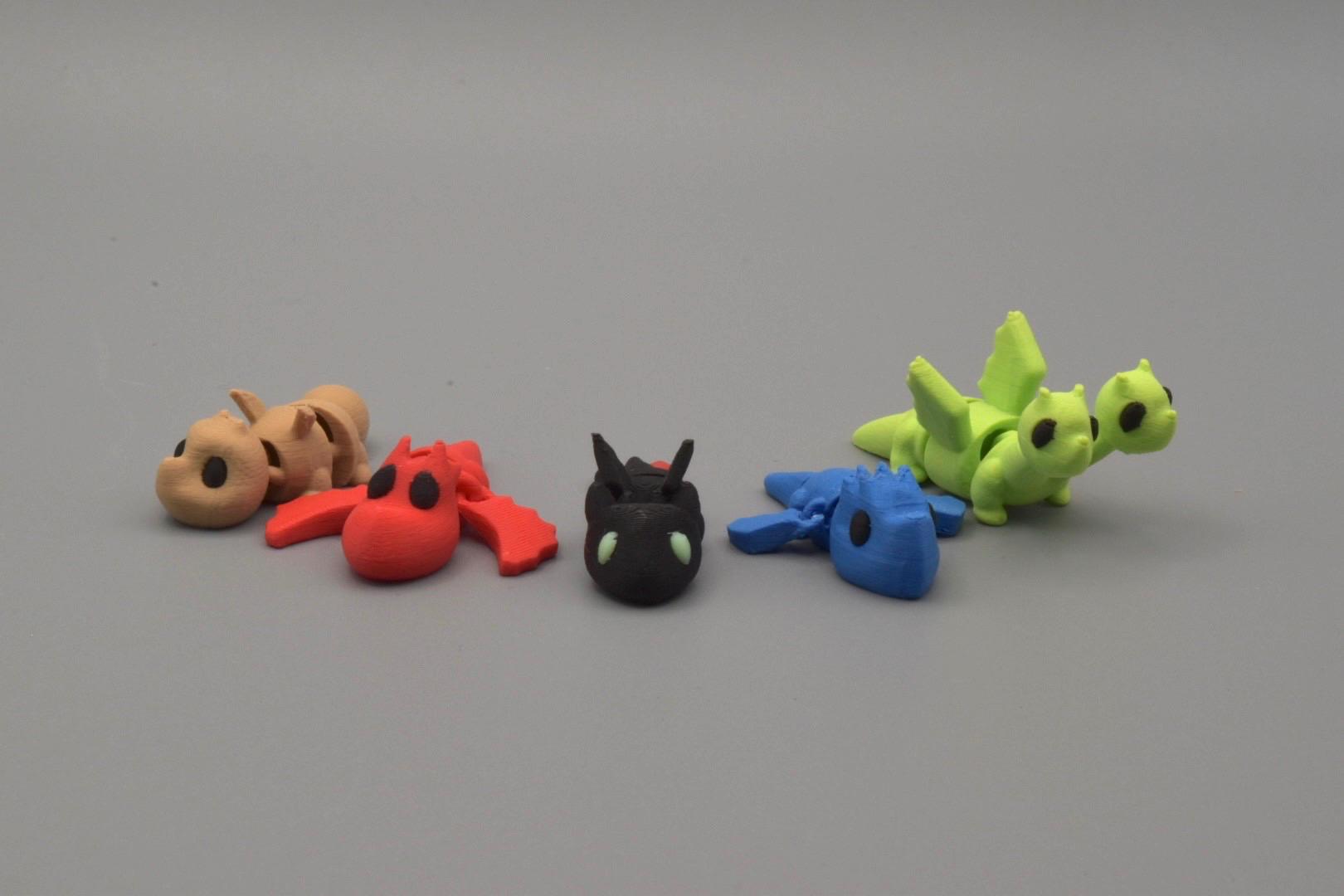 ミニHTTYDドラゴンセット - トゥースレス ストームフライ バーフベルチ フックファング ミートラグ 3D可動プリントフィギュア - 日本