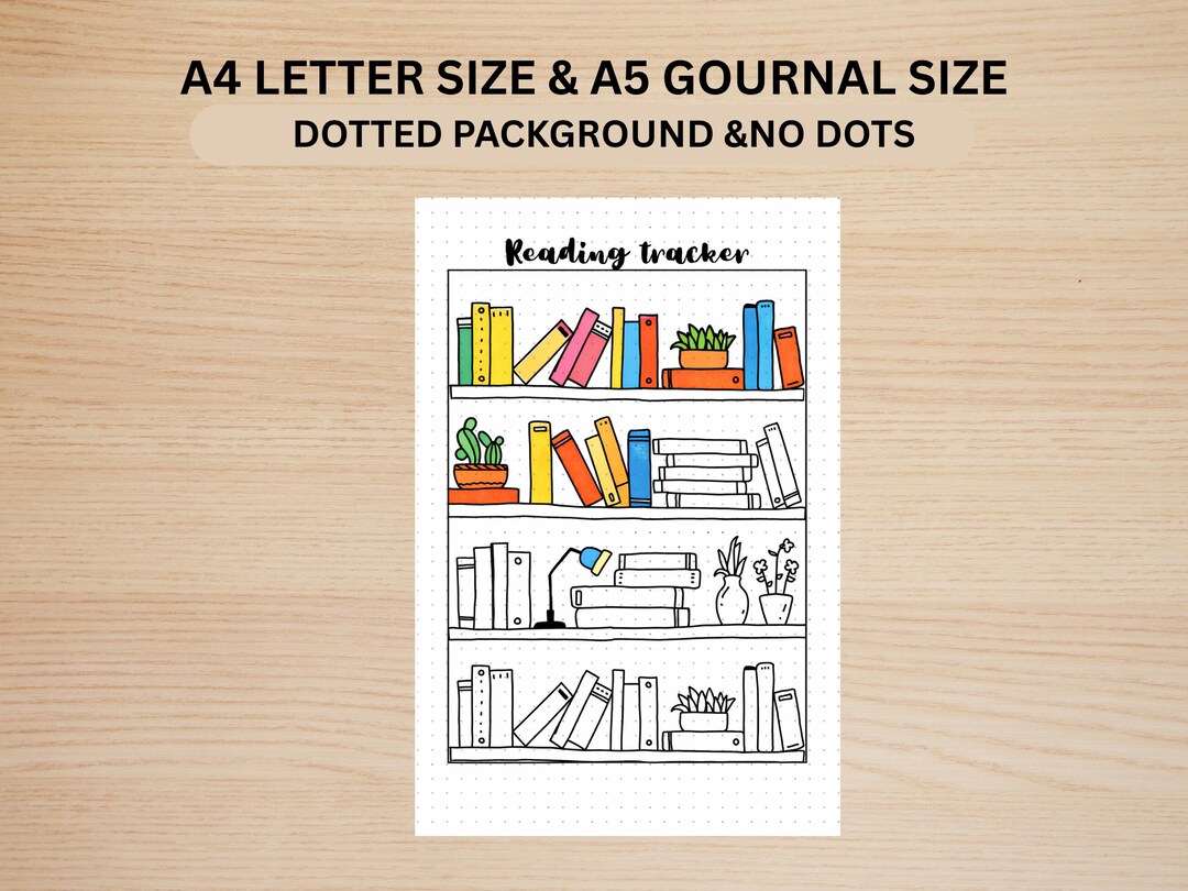 Bookshelf Reading Tracker - PRINTABLE Journal Page - Reading Log - Book ...