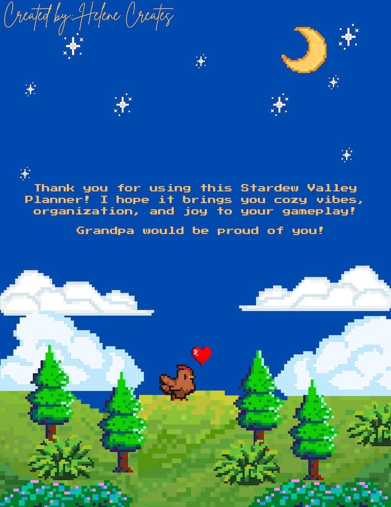 Stardew Valley Perfection Planner 20 Page PDF | Digital Printable ...