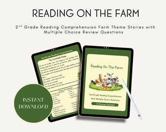 Second Grade Farm Reading Comprehension Worksheets | 2nd Grade Literacy Activities | Printable-Digital Farm Theme Packet