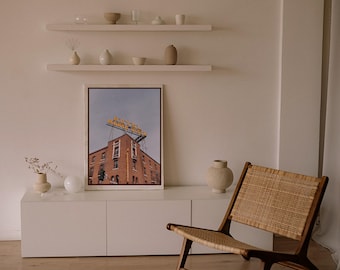 Vintage Hotel Schild Wand Kunst Druck: Urban Architektur Fotografie