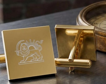 Löwe und Sonne Manschettenknöpfe Herrenschmuck
