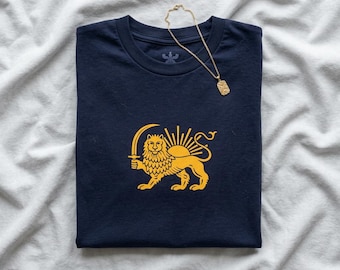 Persisches Löwe Emblem T-Shirt | Löwin und SunmShirt