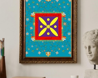 Derafsh Kaviani Wall Art, Persische Kalligraphie Home Decor