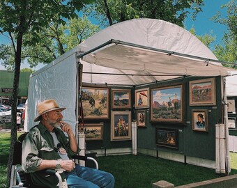 Cowboy Art: Western Leinwanddruck