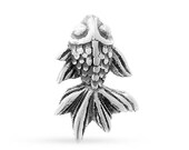 Charms, Cherry Blossom Embellishment, Sterling Silver, 12.5x8.3mm - 1 Pc Wholesale Price (12045) 1