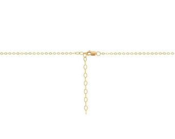 14Kt Gold Filled 2x1.75mm 18" Flat Cable Chain W/ Lobster Clasp & 2" Extender Chain - 1pc Wholesale Price (12061)/1