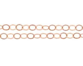 14Kt Rose Gold Filled 3.5mm Flat round Circle Chain - 5ft Made in USA 10% discounted wholesale quantity (4796-5)/1