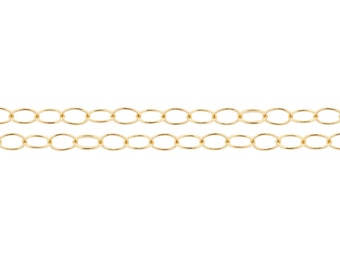 Spool Chain, Wholesale Chain, Jewelry Chain, 14Kt Gold Filled, 3x2mm, Cable Chain - 5 Feet Spool (2348-5)/1