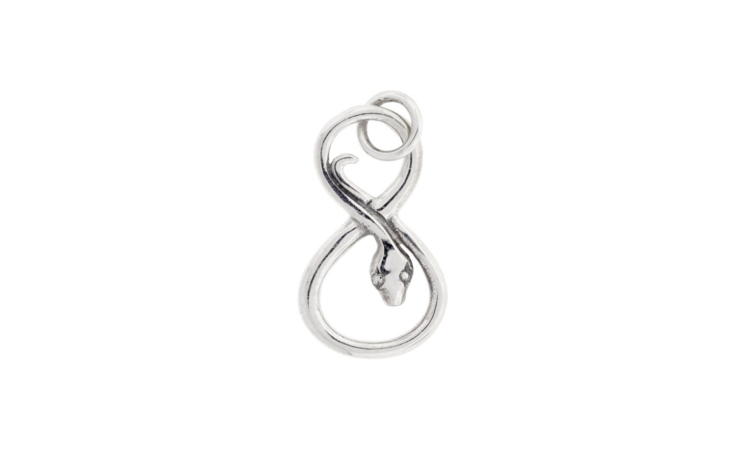 Sterling Silver Infinity Snake Charm 21.5x10mm 1pc High Etsy