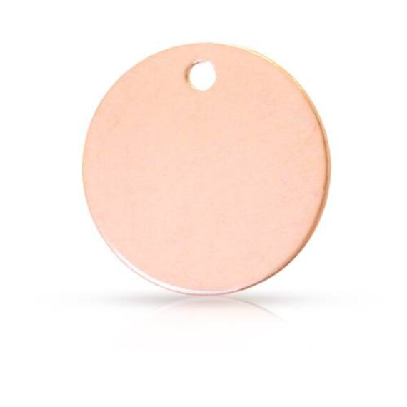 14kt Rose Gold Filled 20 Gauge Stamping Disc Round Blank 11mm Etsy