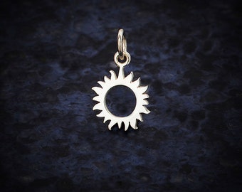 Sterling Silver 17mmx10mm Small Eclipse Charm - 1pc  (13417)/1