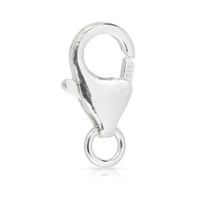 Clasps, Trigger Lobster Clasp W/ Ring, Sterling Silver, 8.2mm - 10pcs  Wholesale price (2128)/1