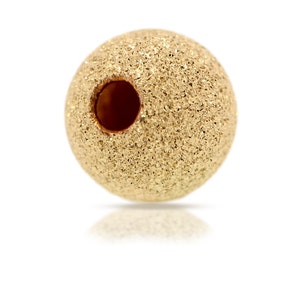 スターダスト ラウンド ビーズ、14Kt ゴールドフィルド、スパークル ビーズ、1 mm 穴 - 100 個 (2146)/5