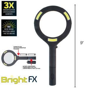 3X Illuminated Magnifier 3 Lighted Magnifying Glass LED Folding Stand 